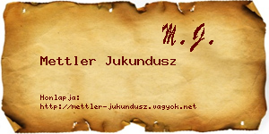 Mettler Jukundusz névjegykártya